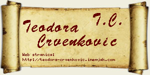 Teodora Crvenković vizit kartica